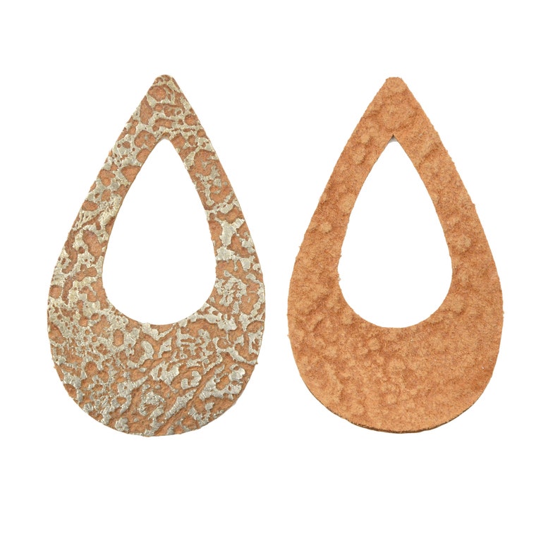 Leather Earrings Various Window Sizes 12pk Die Cut Gold Streams DIY