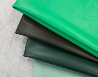 Green Lambskin Leather 5-6 Sq Ft 2-3 oz Soft Hides