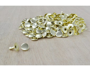 Brass Plated MEDIUM 5/16" Rapid Rivets, Hardware, Tools, 100 Pack - 20007