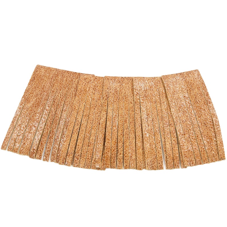 Leather Earrings Fringe Die Cut 6pk Sahara Desert Brown Crackle DIY Keychains