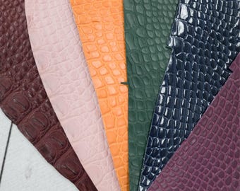 Genuine Alligator Flank Leather – Various Colors – Real Alligator Skin Hide for Leathercraft, Exotic Leather Pieces, Luxury DIY Material