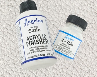 Angelus 2-Thin Paint Thinner & Acrylic Finisher – Leatherworking Supplies for Paint Blending Sealing