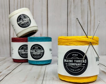 Maine Thread Company Waxed Polycord – 70 Yard Thread, Made in the USA, Various Colors