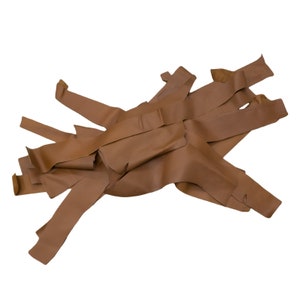 Genuine Brown Cowhide Leather Scraps 1 lb for Crafts & Upcycling