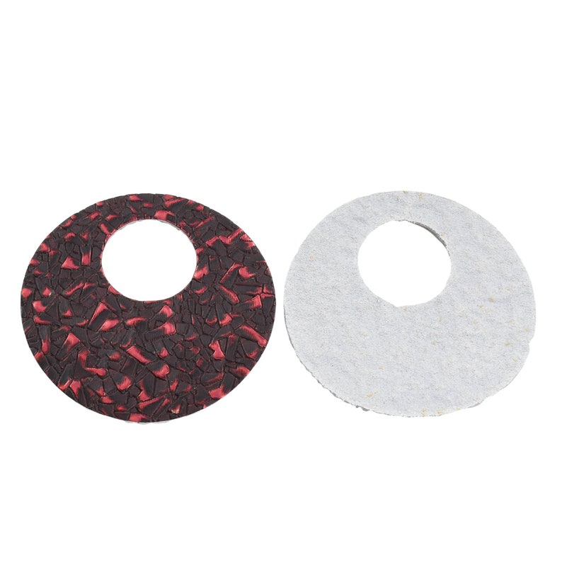 12pk-Leather Large Window Circle Die Cut Excaliburs SilverVegasDIY Earrings