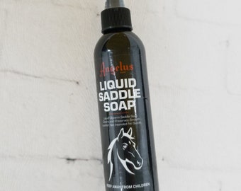 Angelus Glycerin Saddle Soap – 8 oz Liquid Leather Cleaner Conditioner | Shoe, Bag & Tack Care