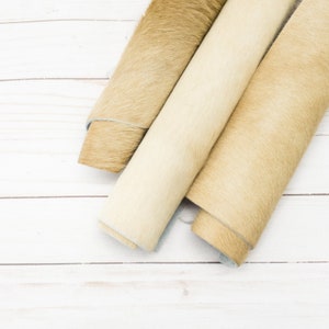 Genuine Hair On Leather, Solid Light Brown, Pre-Cut Leather, Leather Sheets, Western Fashion, The Leather Guy