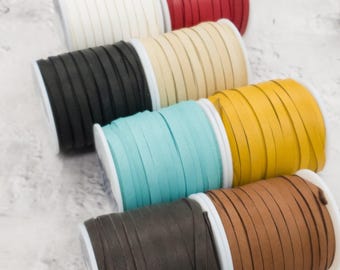 Deerskin Leather Lace 3/16 Inch x 50 Feet Bright Colors for Crafts