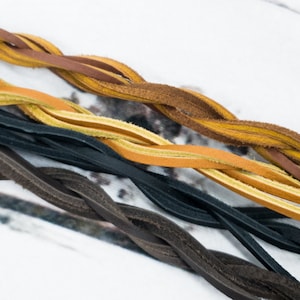Genuine Leather Lace for Boots, Moccasins, Shoes - Minnesota Superior - Single Lace