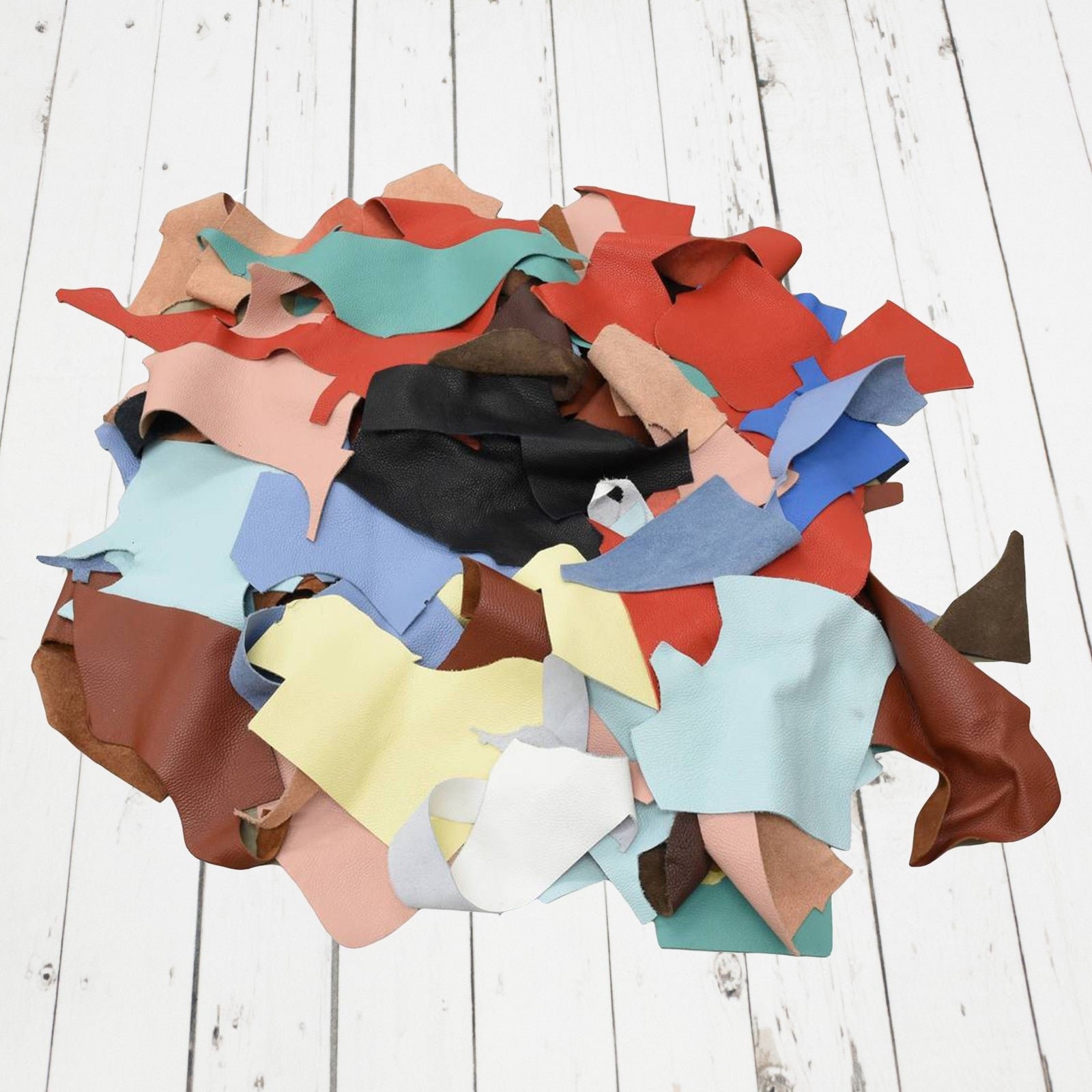 Genuine Leather / Cowhide / Scrap Remnants / Vibrant Shades / Etsy