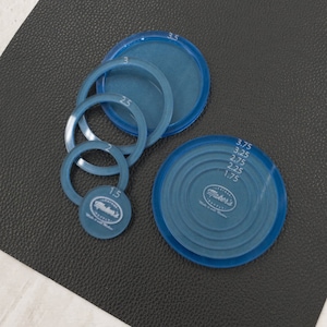 Acrylic Circle Scroll Work Template Set for Leatherworking | Carving Pattern Blueprint