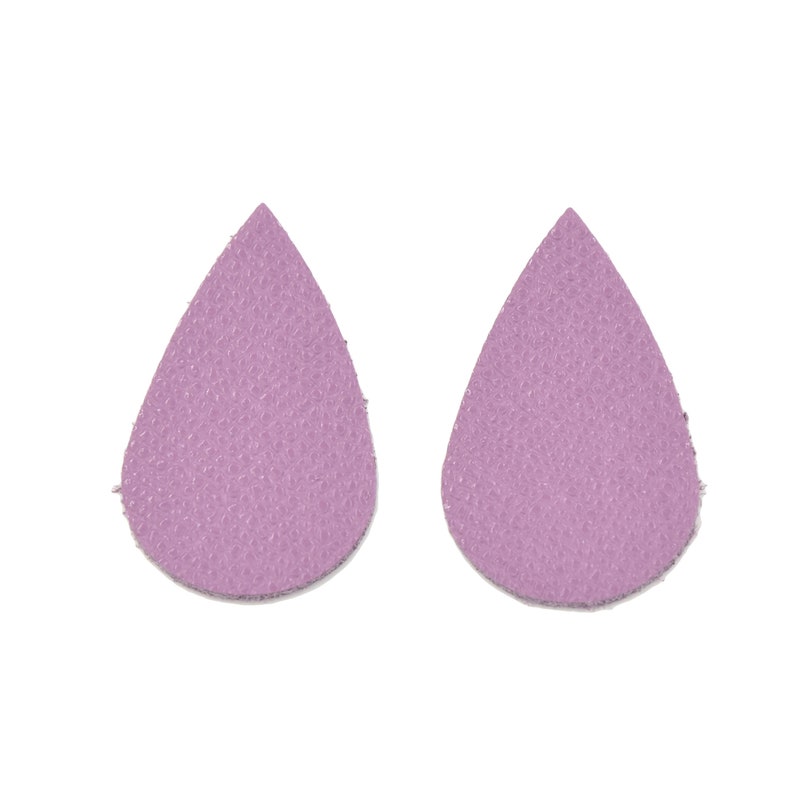 Leather Earrings Teardrop Mini Die Cut 12pk Saffiano Iced Lilac Frosty /& Fiery DIY