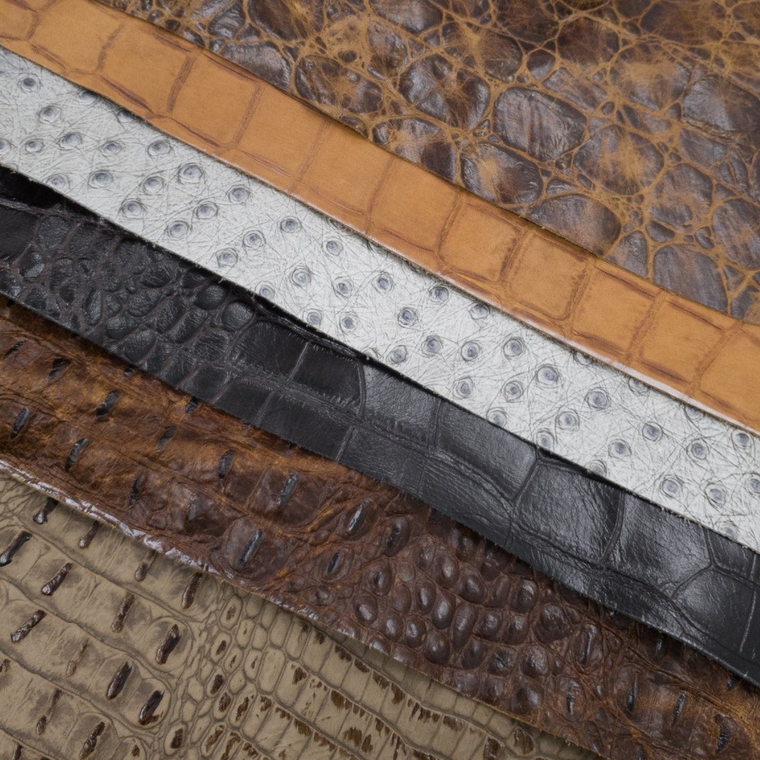 Genuine Cowhide / Leather Scrap Remnants / 1 Pound / Quilt Pattern