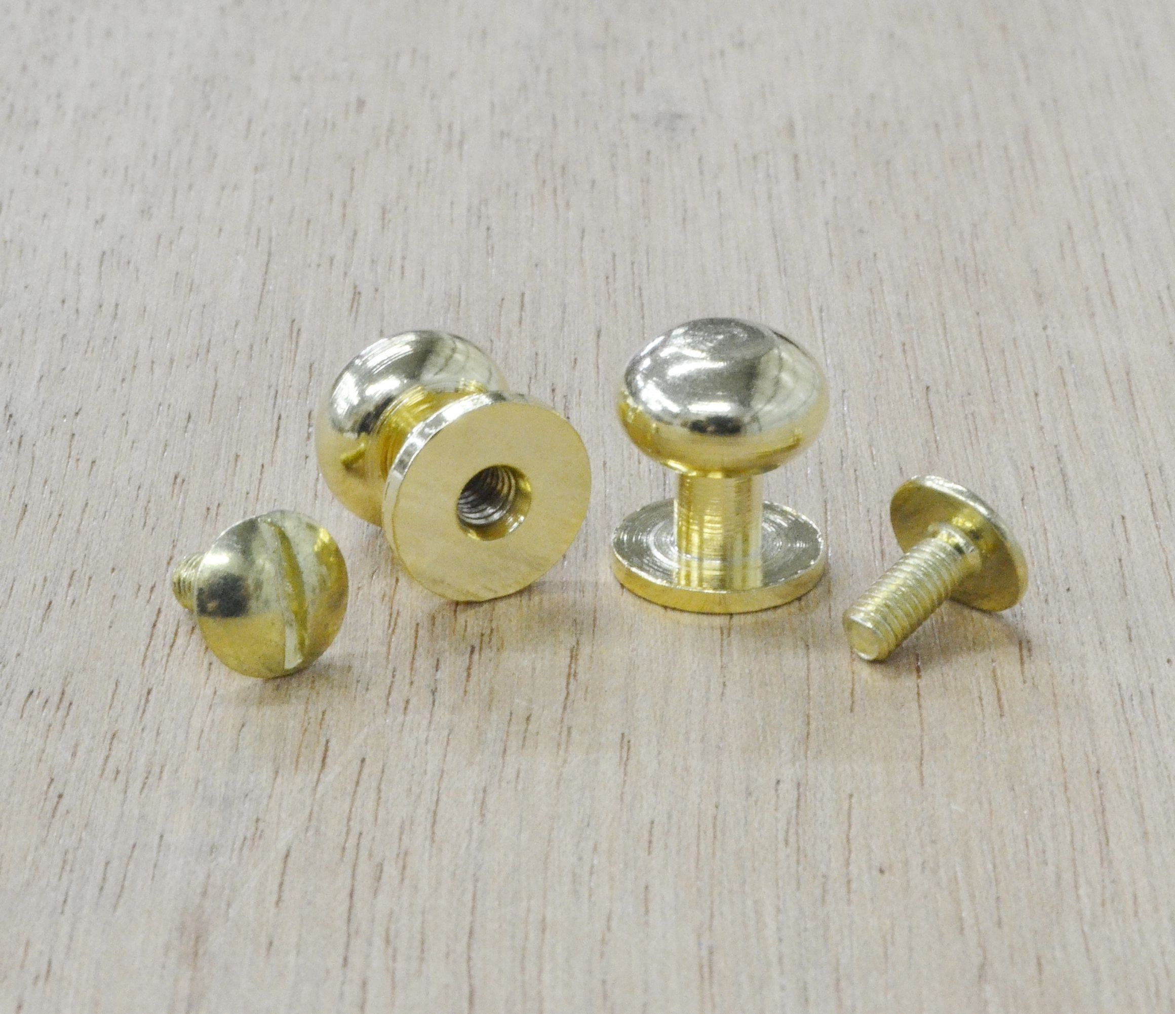Collar Buttons Screw-in-Stud Gold Plated Set of 2 40938 | Etsy