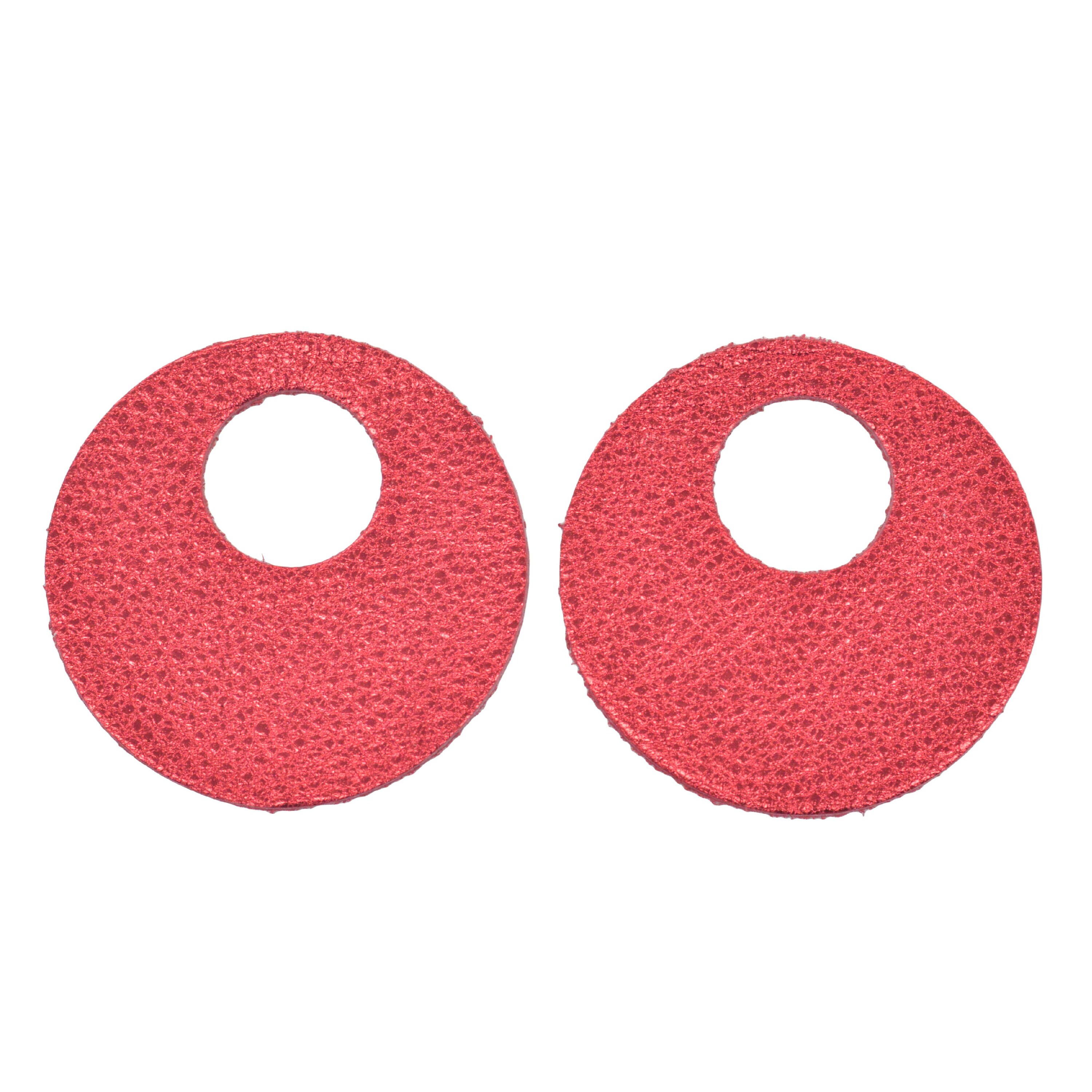 Leather Earrings Small Circle Die Cut 12pk Roulette Red Metallic /"Vegas/" DIY