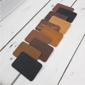 Genuine Cowhide / Leather Patch Blank / Customized Hat Patches / Rectangle Shape / Purse Clothing Tags / Oil Tanned / Custom Labels / DIY