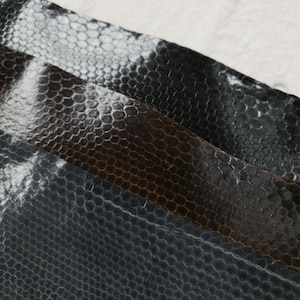 Piel de serpiente marina auténtica / Cuero auténtico / Colores lisos / Marrón / Gris / Negro / Acabado brillante / Incrustaciones para carteras / Material para billeteras / Manualidades para hacer uno mismo