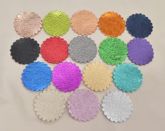 17 pack - "Vegas Collection" Metallic Leather Concho Rosette 2" TA-59977 (Sec 1, Shelf 2,A)