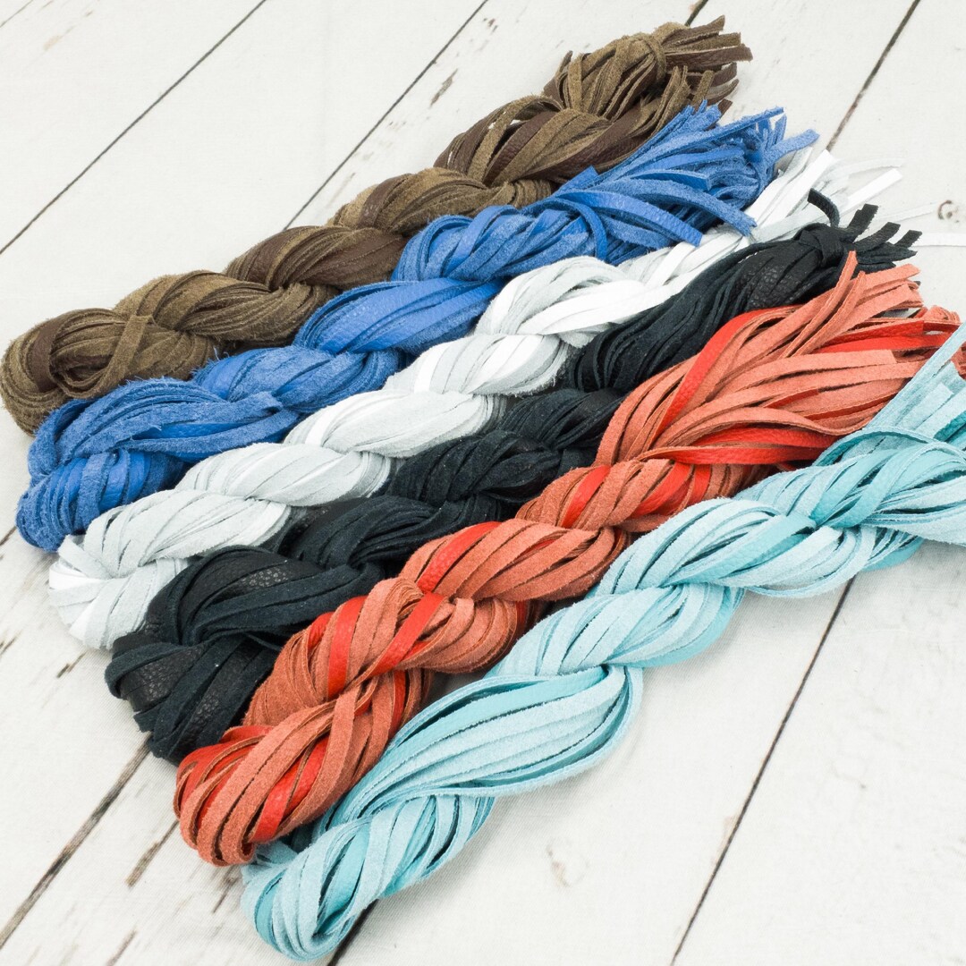 Genuine Cowhide Leather Lace – Solid Color, Pebble Grain Texture for ...