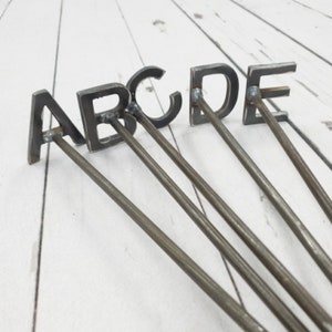 Branding Irons / Grilling / Wood Burning / Western Alphabet / USA Made / Steel / 2&quot; Tall / Handcrafted / Farmhouse / Food / Stamp