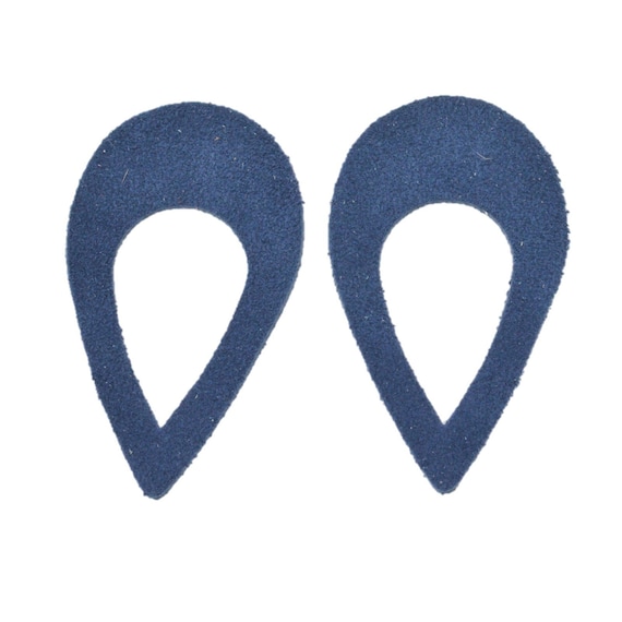 Leather Earrings Med Teardrop Window Die Cut 12pk Bakersfield Navy Blue/"Cali/"DIY