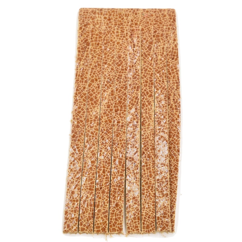 Leather Earrings Fringe Die Cut 6pk Sahara Desert Brown Crackle DIY Keychains
