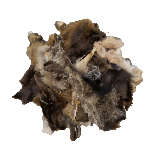 Genuine Animal Fur Scraps, Fox Scraps, Coyote Scraps, Raccoon Scraps, Beaver Scraps, Boot Trim, Coat Trim, The Leather Guy