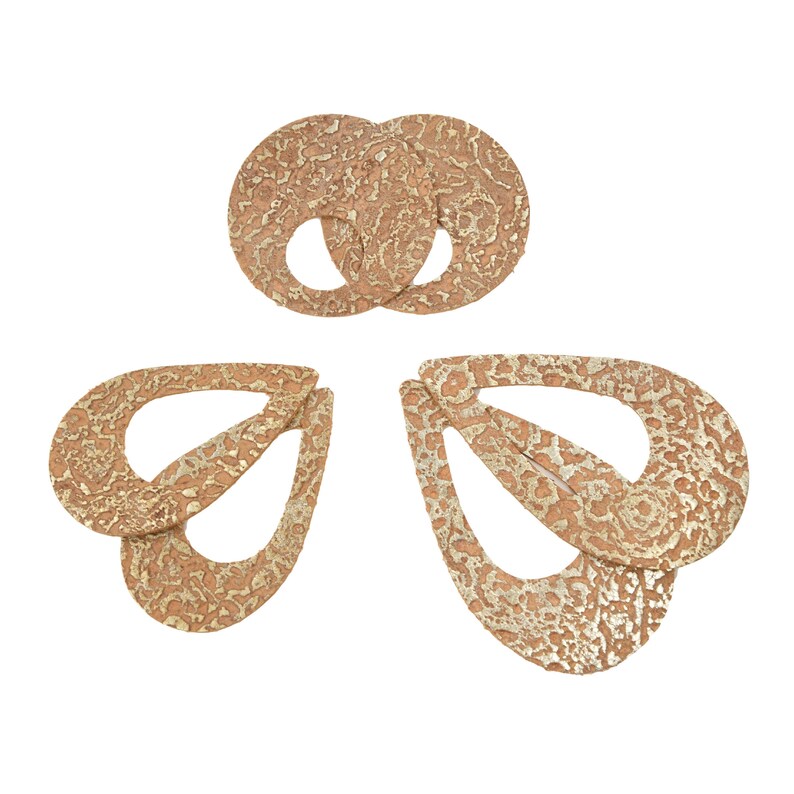 Leather Earrings Various Window Sizes 12pk Die Cut Gold Streams DIY
