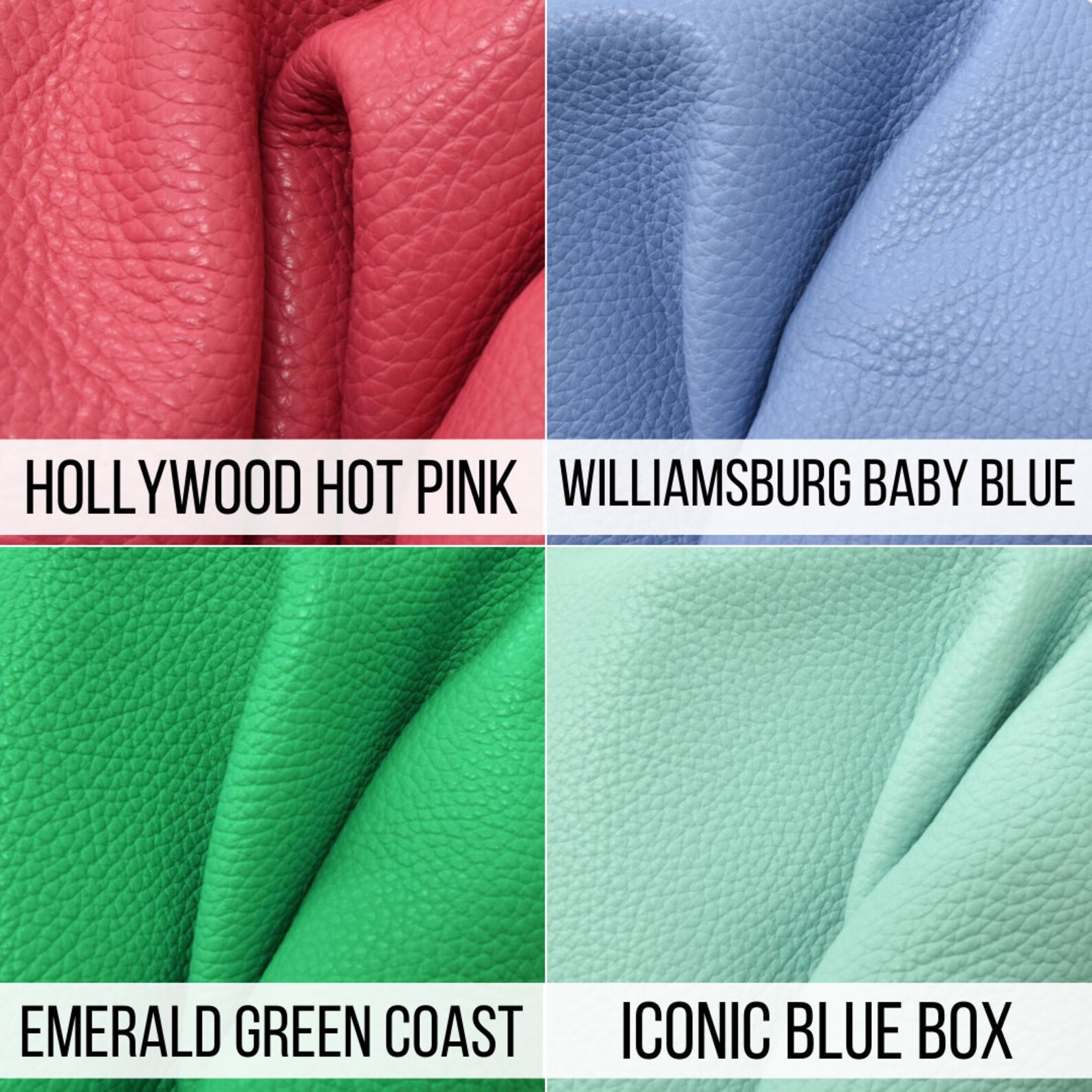 Pebble Grain Leather Sheets / Cowhide / Vibrant / Colorful / Etsy