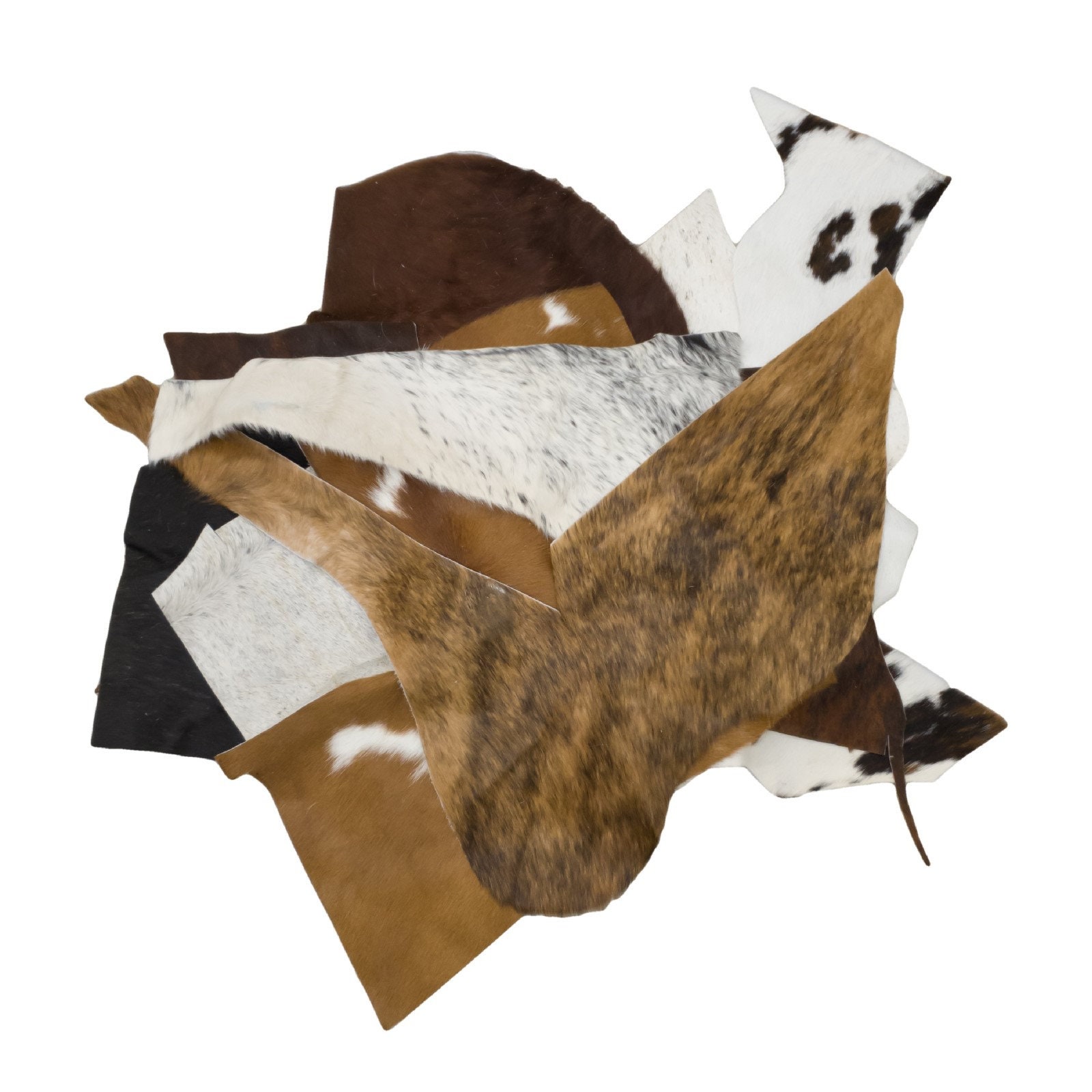 Premium Brown Leather Scraps and Remnants rustic Brown & More Colors 