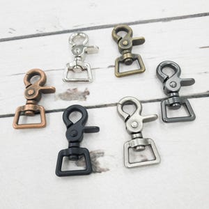 Nickel-Plated Trigger Lobster Claw Clasp with Swivel Snap Loop – Hardware for Keychains & Straps