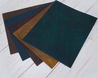 Genuine Bison Buffalo Leather Sheets Crazy Buffalo Cricut Material USA Made Rustic Bold Colors