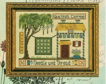 Quilter's Cottage Cross Stitch Pattern (PATTERN ONLY)