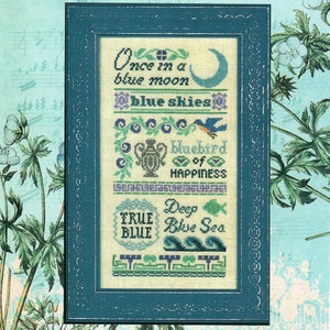 Antique Blue Sampler