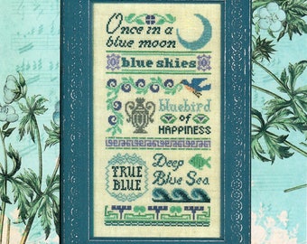 Antique Blue Sampler