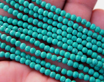 213041001 3 x 8mm Howlite Turquoise Beads Heishi 16 Inch,