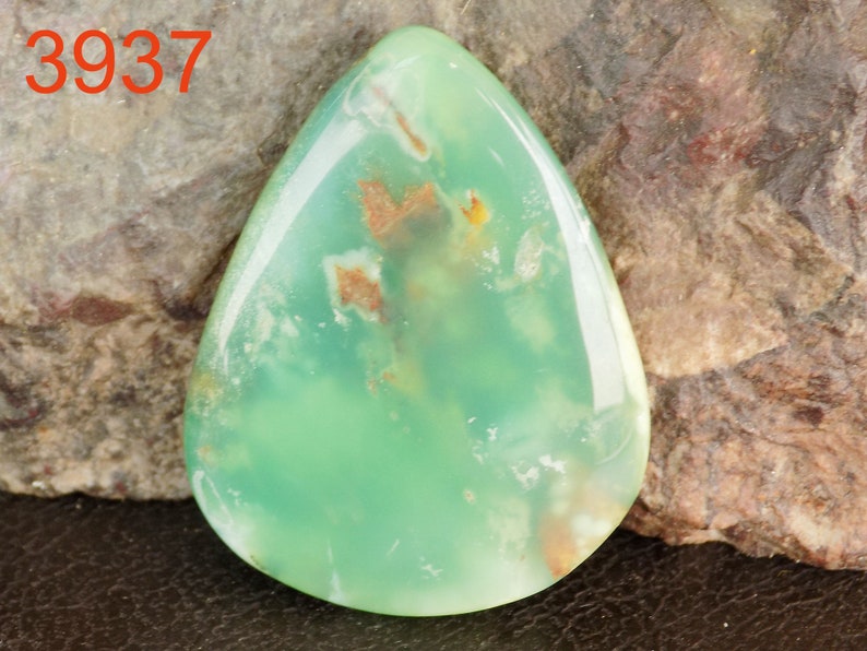 Chrysoprase Gemstone Green Chrysoprase Cabochon Natural Semiprecious Gemstone