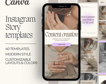 Aesthetic Instagram Story Template | Instagram Template | Instagram Story template Canva | Classic Modern Instagram Template