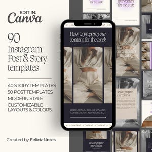 Pacote estético de histórias e modelos de postagem do Instagram | Modelo de postagem de história do Instagram Canva | Modelo clássico escuro do Instagram