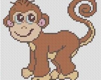 Monkey - Cross Stitch Pattern