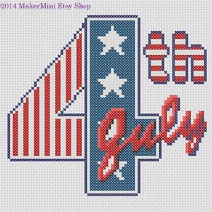 July 4th - Cross Stitch Pattern