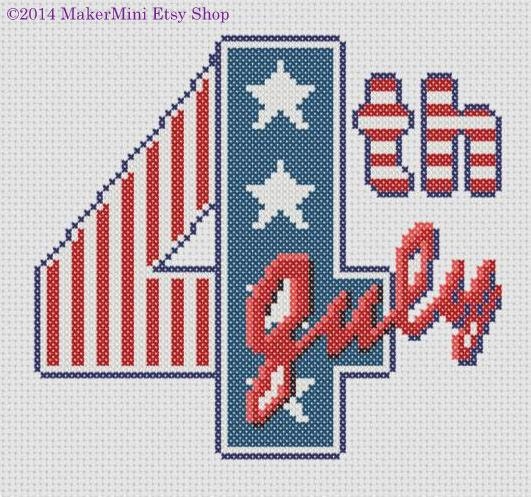 July 4th Cross Stitch Pattern - Etsy