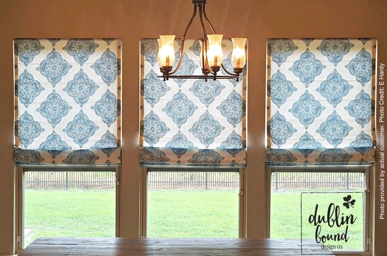Custom Made Flat Front Roman Shade Drapery You Choose Home Etsy