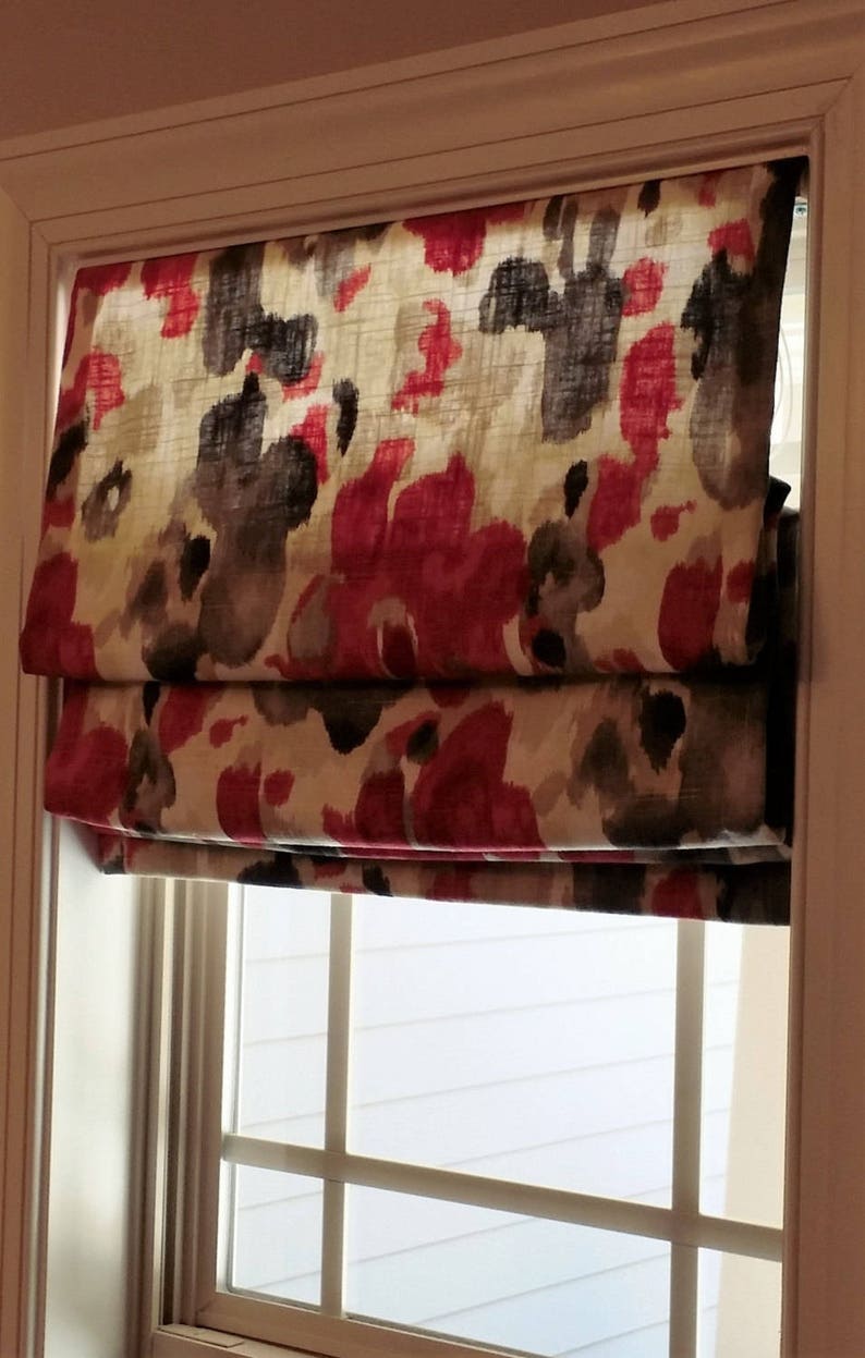 Custom Made Flat Front Roman Shade Drapery You Choose Home Etsy