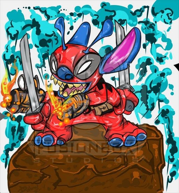 Items similar to Stitch Deadpool on Etsy