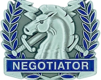 Negocjator Pin Antyczne Srebro