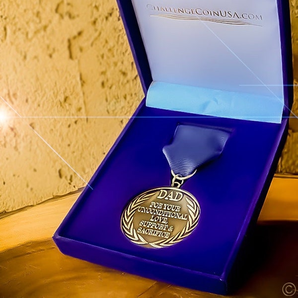 Dad Medal with presentation case