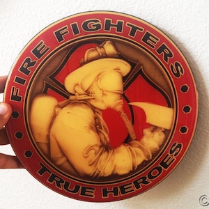 Fire Fighter 10 inch wall plaque