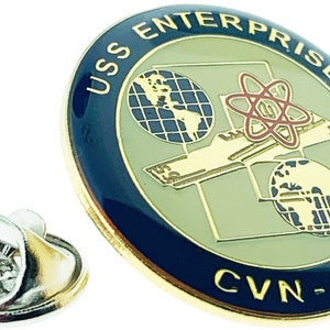 USS Enterprise CVN-65, 1 inch Lapel Pin
