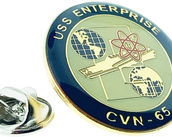 USS Enterprise CVN-65, 1 inch Lapel Pin